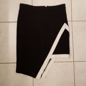 Black and white pencil skirt